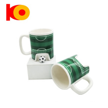 9oz Custom Logo Personalisierte einzigartige maßgeschneiderte Keramik Funny Football Tasse Bulk billig geformt